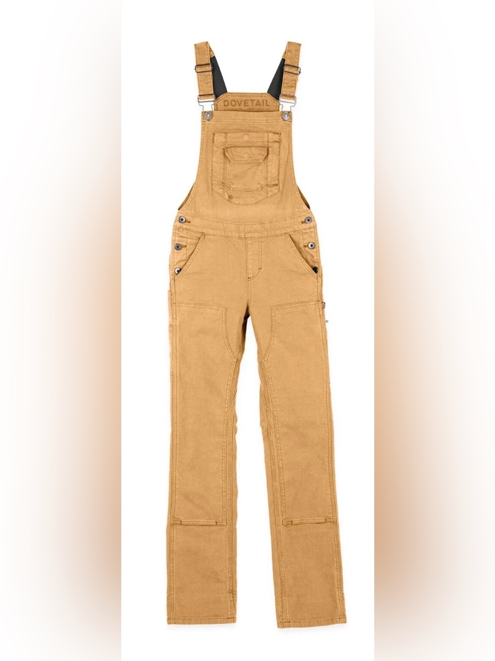 Women’s Dovetail Freshley Saddle Brown Canvas Overalls with Utility Pockets
